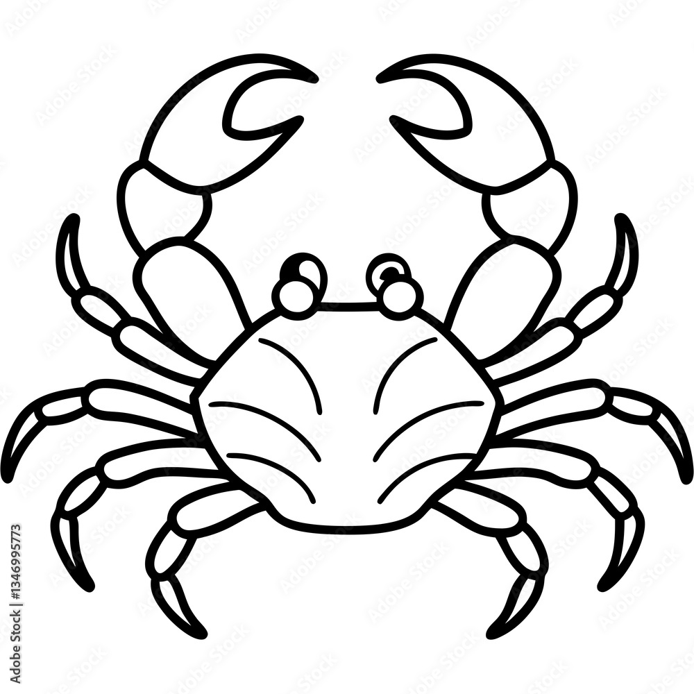 Fototapeta premium Clean and Stylish Crab Line Art