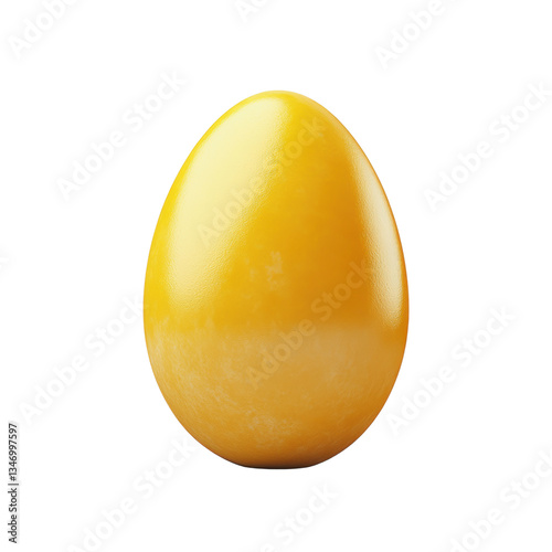 Vibrant Yellow Egg: A Digital Delight with Transparent Background