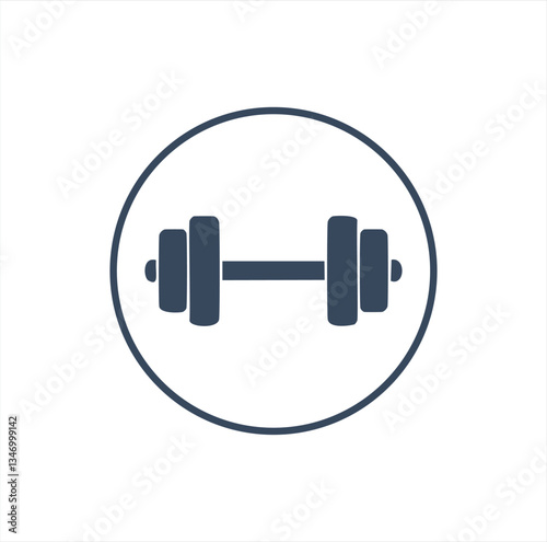 vector illustration of a dumbbell
