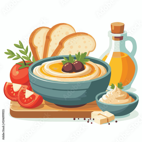 food, eggplant, cuisine, arabic, traditional, appetizer, vegetarian, dip, hummus, babaganoush, turkish, lebanese, vegetable, mediterranean, ganoush, parsley, healthy, snack, arabian, greek, baba, back