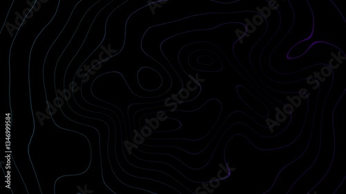 Contour Line Map Motion Background in 4K, animated topographic map background, moving contour lines background, terrain map animation
