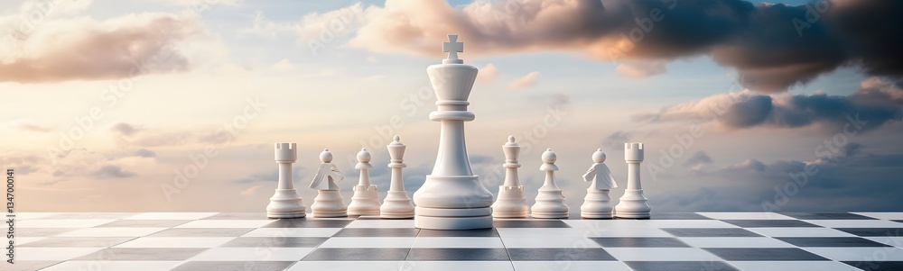 A podium built from interlocking chess pieces, symbolizing strategy and intellect.