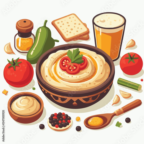 food, eggplant, cuisine, arabic, traditional, appetizer, vegetarian, dip, hummus, babaganoush, turkish, lebanese, vegetable, mediterranean, ganoush, parsley, healthy, snack, arabian, greek, baba, back