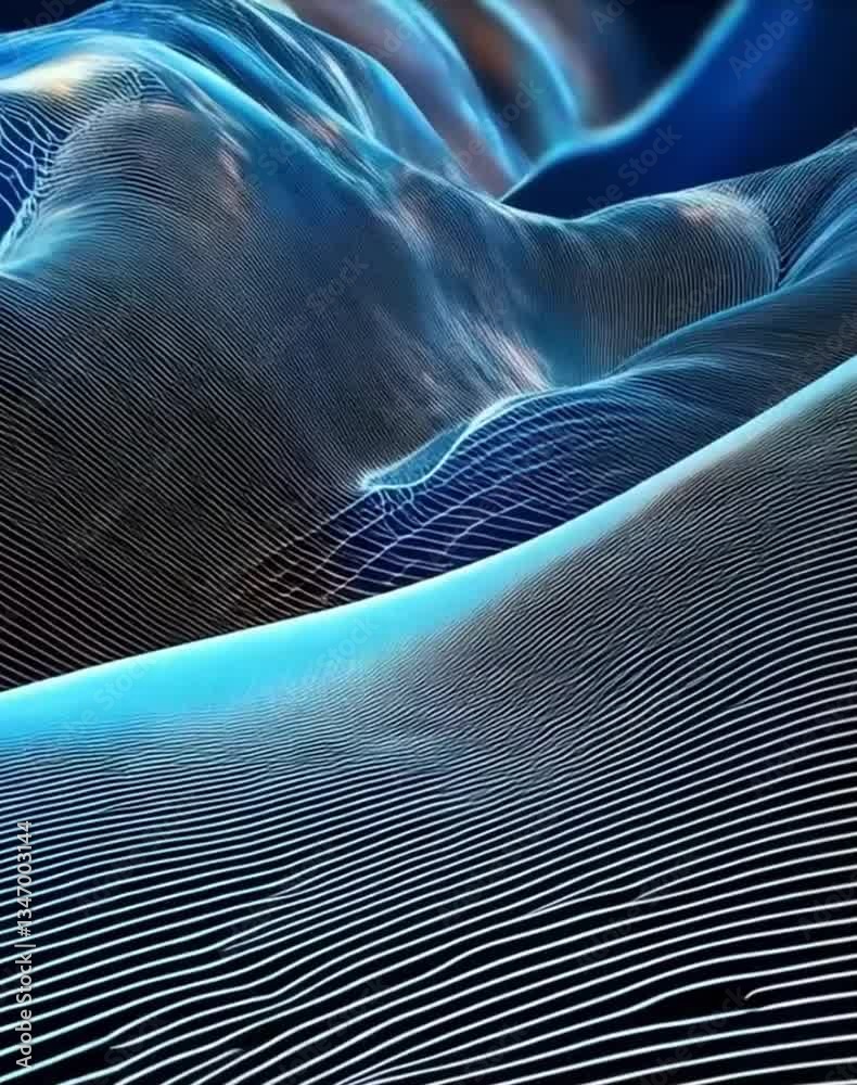 Dunes de Sable Bleu Illuminées