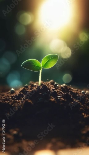 Jeune Plante Émergeant du Sol