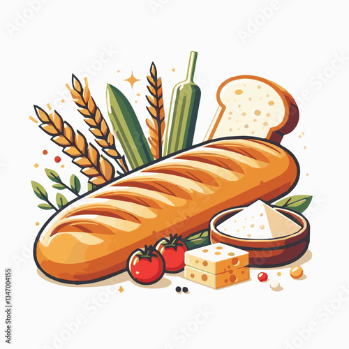 baguette, food, bread, bakery, breakfast, french, bun, meal, fresh, pastry, loaf, wheat, healthy, crust, tasty, nutrition, brown, isolated, flour, bake, organic, background, traditional, delicious, ce