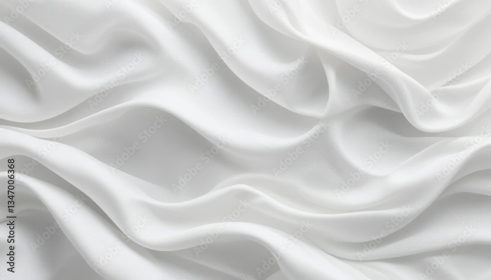 Flowing White Fabric Texture, Abstract Design, Studio Environment, Photo, Soft Background, Aesthetic Layers and Depth Flowing White Fabric Texture, Abstract Design, Studio Environment, Photo, Soft Background, Aesthetic Layers and Depth