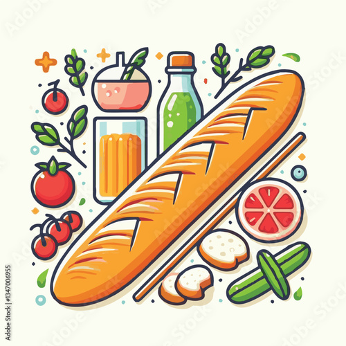 baguette, food, bread, bakery, breakfast, french, bun, meal, fresh, pastry, loaf, wheat, healthy, crust, tasty, nutrition, brown, isolated, flour, bake, organic, background, traditional, delicious, ce