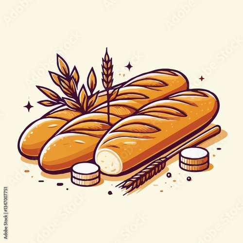 baguette, food, bread, bakery, breakfast, french, bun, meal, fresh, pastry, loaf, wheat, healthy, crust, tasty, nutrition, brown, isolated, flour, bake, organic, background, traditional, delicious, ce