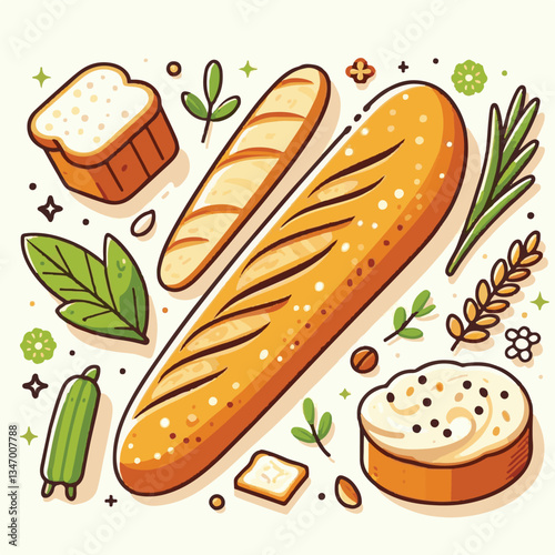 baguette, food, bread, bakery, breakfast, french, bun, meal, fresh, pastry, loaf, wheat, healthy, crust, tasty, nutrition, brown, isolated, flour, bake, organic, background, traditional, delicious, ce