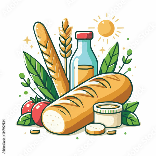 baguette, food, bread, bakery, breakfast, french, bun, meal, fresh, pastry, loaf, wheat, healthy, crust, tasty, nutrition, brown, isolated, flour, bake, organic, background, traditional, delicious, ce