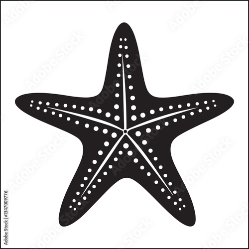starfish silhouette on black background