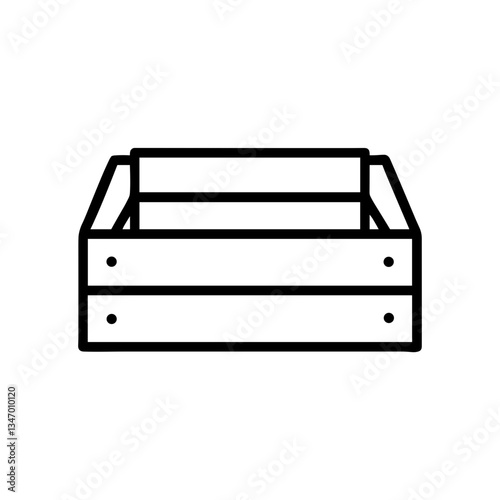 Wooden Garden Box Outline for Spring Gardening  