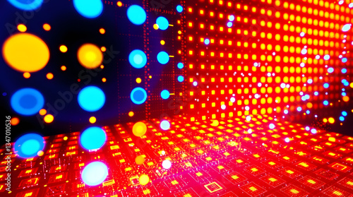 Wallpaper Mural Abstract colorful background with vibrant energy and glowing lights. Torontodigital.ca