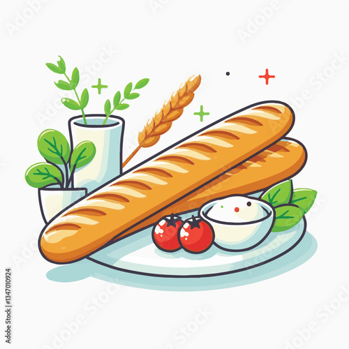 baguette, food, bread, bakery, breakfast, french, bun, meal, fresh, pastry, loaf, wheat, healthy, crust, tasty, nutrition, brown, isolated, flour, bake, organic, background, traditional, delicious, ce