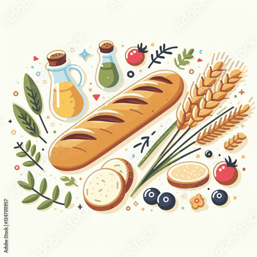 baguette, food, bread, bakery, breakfast, french, bun, meal, fresh, pastry, loaf, wheat, healthy, crust, tasty, nutrition, brown, isolated, flour, bake, organic, background, traditional, delicious, ce