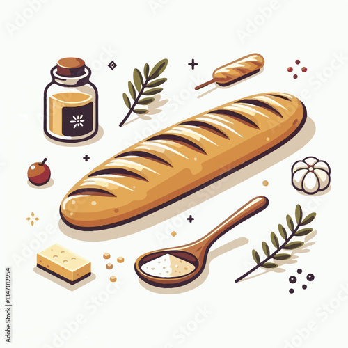 baguette, food, bread, bakery, breakfast, french, bun, meal, fresh, pastry, loaf, wheat, healthy, crust, tasty, nutrition, brown, isolated, flour, bake, organic, background, traditional, delicious, ce