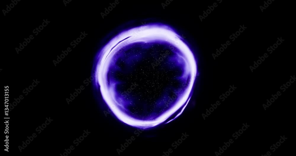 portal effect on black background