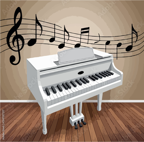 instrument, jazz, art, music, piano, sound, classic, keyboard, musical instrument, illustration, black, design, melody, creative, musical, song, hobby, hand, musician, notes, performance, vector, 