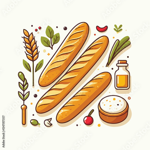 baguette, food, bread, bakery, breakfast, french, bun, meal, fresh, pastry, loaf, wheat, healthy, crust, tasty, nutrition, brown, isolated, flour, bake, organic, background, traditional, delicious, ce