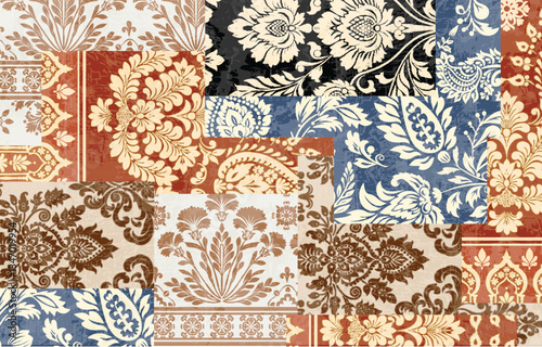 Ethnic Motifs Ikat floral paisley embroidery floral. ikat Saree Sarong oriental pattern traditional.Ikat embroidery style abstract embroidery design for texture,fabric,clothing,wrapping,decoration	
