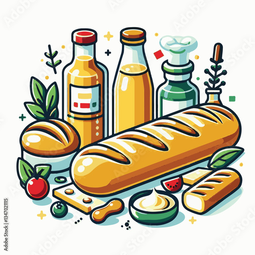 baguette, food, bread, bakery, breakfast, french, bun, meal, fresh, pastry, loaf, wheat, healthy, crust, tasty, nutrition, brown, isolated, flour, bake, organic, background, traditional, delicious, ce
