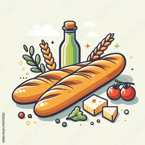 baguette, food, bread, bakery, breakfast, french, bun, meal, fresh, pastry, loaf, wheat, healthy, crust, tasty, nutrition, brown, isolated, flour, bake, organic, background, traditional, delicious, ce