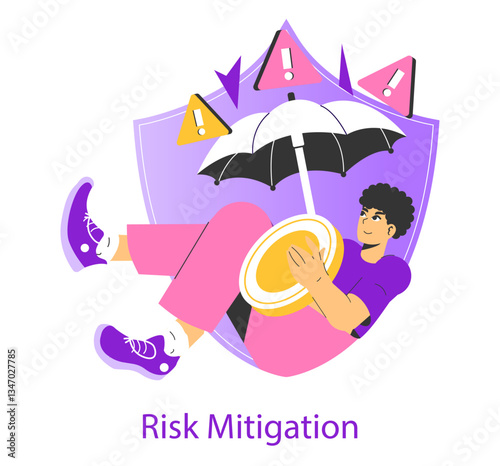 Risk. Flat Vector Illustration