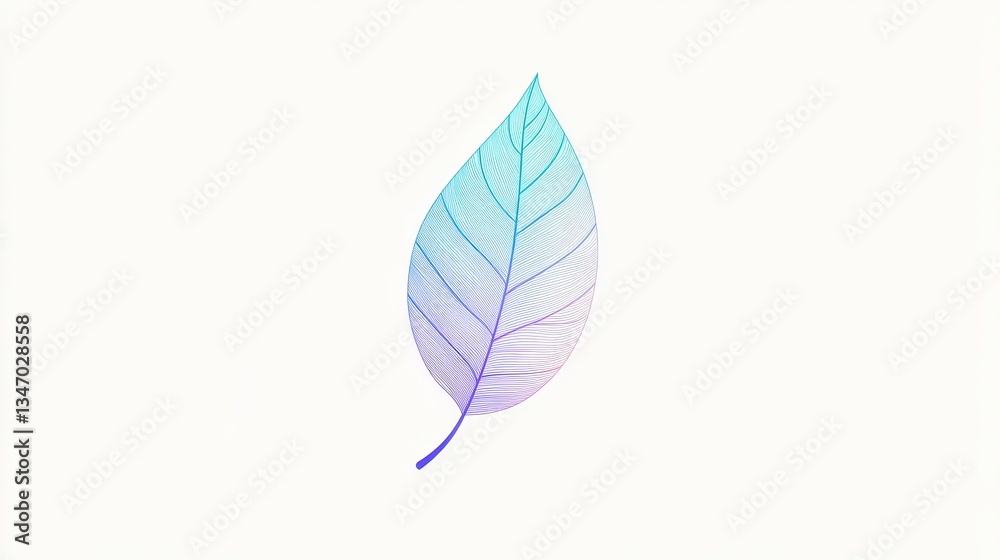 Pastel Leaf on White Background. Pastel Leaf on White Background.