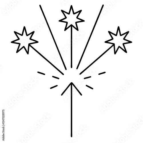 "Canadian Sparklers Vector Graphic Design File – Celebration & Holiday Icon"