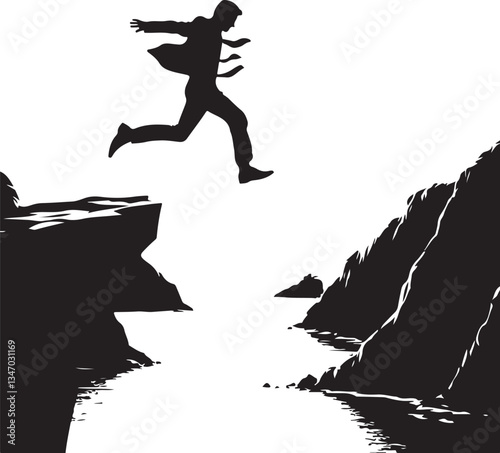 Leap of Faith | Business Success Silhouette
