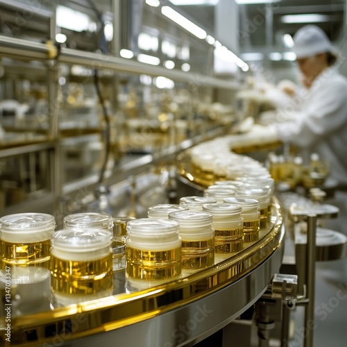 Cosmetics production line manufacturing beauty