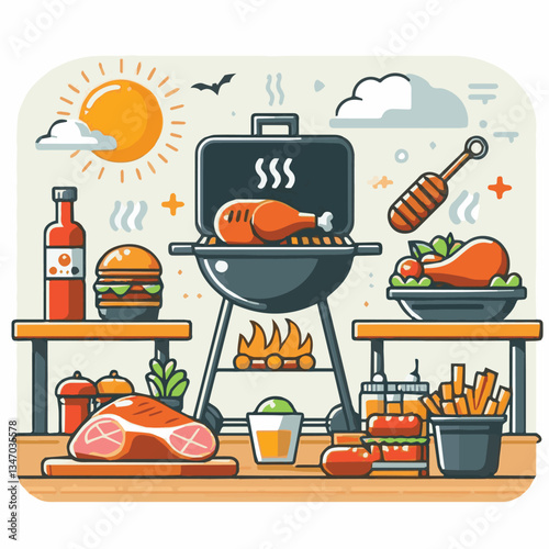 bbq, food, barbecue, grill, party, cooking, meat, picnic, grilling, summer, meal, grilled, cook, beef, cookout, hot, background, barbeque, steak, fire, backyard, pork, flame, delicious, smoke, outdoor