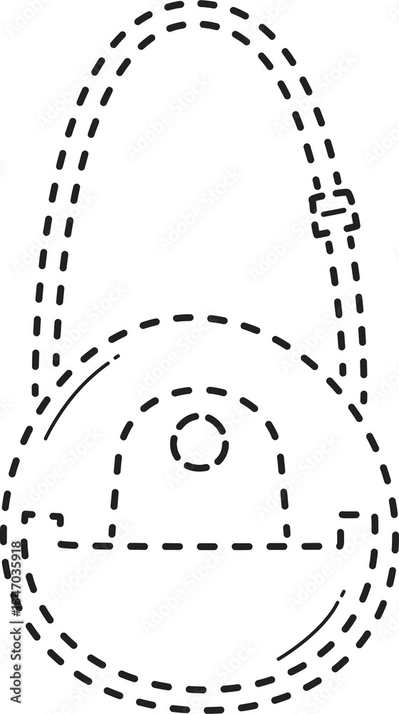 Dotted canteen bag tracing. Dotted canteen bag tracing.
