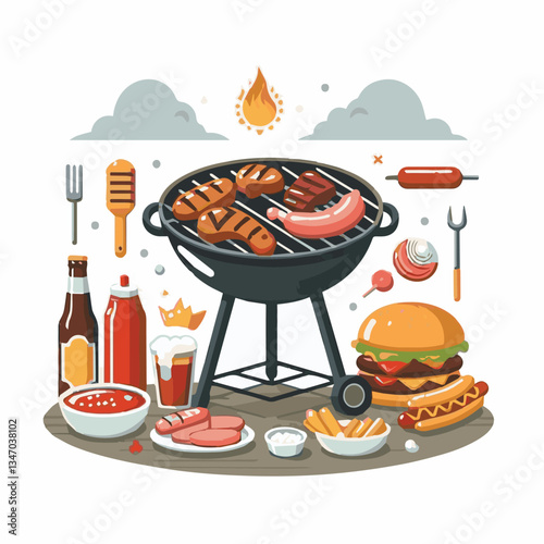 bbq, food, barbecue, grill, party, cooking, meat, picnic, grilling, summer, meal, grilled, cook, beef, cookout, hot, background, barbeque, steak, fire, backyard, pork, flame, delicious, smoke, outdoor