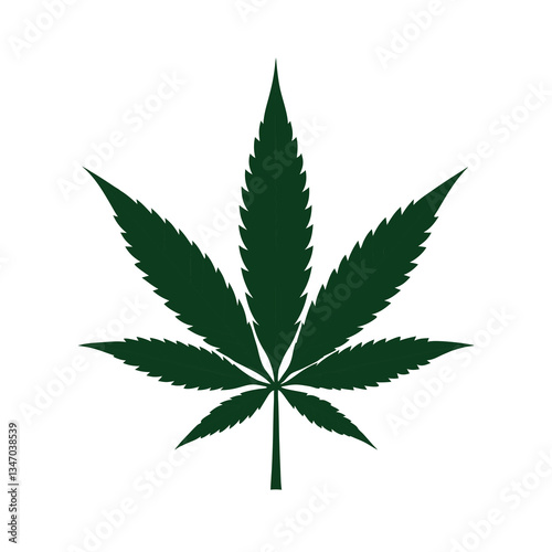 cannabis leaf on white background