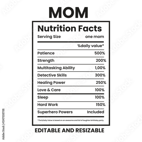 Mather nutrition facts nutrition facts Label supplement facts nutrition Label template