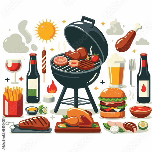 bbq, food, barbecue, grill, party, cooking, meat, picnic, grilling, summer, meal, grilled, cook, beef, cookout, hot, background, barbeque, steak, fire, backyard, pork, flame, delicious, smoke, outdoor