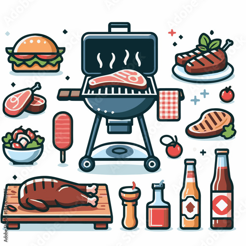 bbq, food, barbecue, grill, party, cooking, meat, picnic, grilling, summer, meal, grilled, cook, beef, cookout, hot, background, barbeque, steak, fire, backyard, pork, flame, delicious, smoke, outdoor