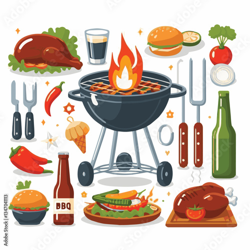 bbq, food, barbecue, grill, party, cooking, meat, picnic, grilling, summer, meal, grilled, cook, beef, cookout, hot, background, barbeque, steak, fire, backyard, pork, flame, delicious, smoke, outdoor