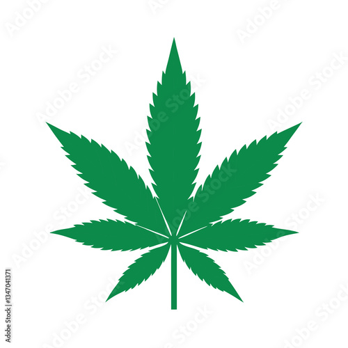 cannabis leaf on white background