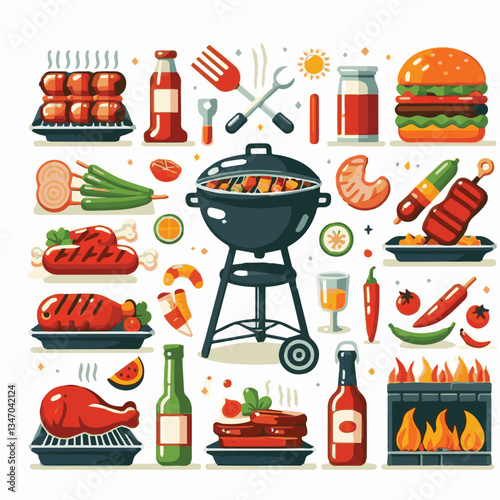 bbq, food, barbecue, grill, party, cooking, meat, picnic, grilling, summer, meal, grilled, cook, beef, cookout, hot, background, barbeque, steak, fire, backyard, pork, flame, delicious, smoke, outdoor