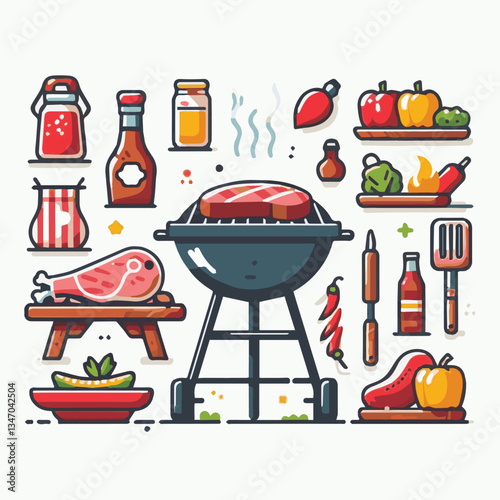 bbq, food, barbecue, grill, party, cooking, meat, picnic, grilling, summer, meal, grilled, cook, beef, cookout, hot, background, barbeque, steak, fire, backyard, pork, flame, delicious, smoke, outdoor