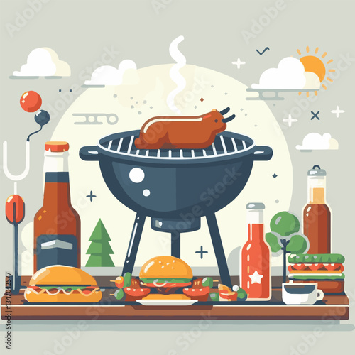 bbq, food, barbecue, grill, party, cooking, meat, picnic, grilling, summer, meal, grilled, cook, beef, cookout, hot, background, barbeque, steak, fire, backyard, pork, flame, delicious, smoke, outdoor