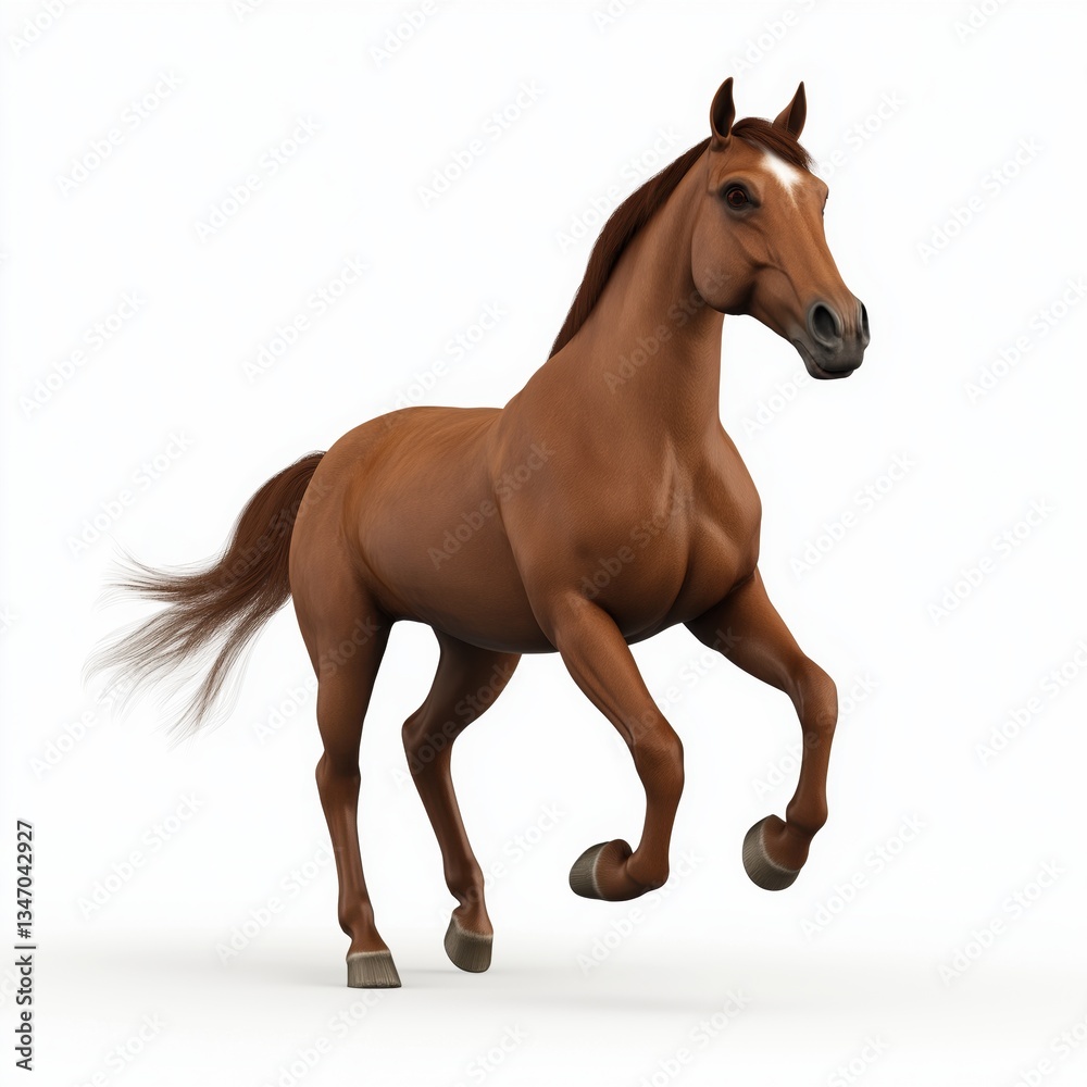 Fototapeta premium 3d render A cartoon turkey with a cheerful expression, depicted in rich, warm brown and orange tones