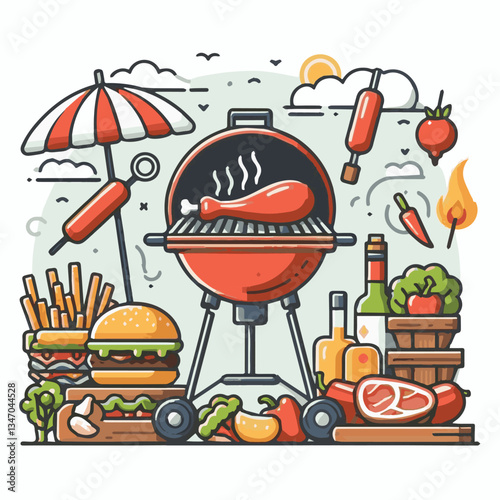 bbq, food, barbecue, grill, party, cooking, meat, picnic, grilling, summer, meal, grilled, cook, beef, cookout, hot, background, barbeque, steak, fire, backyard, pork, flame, delicious, smoke, outdoor