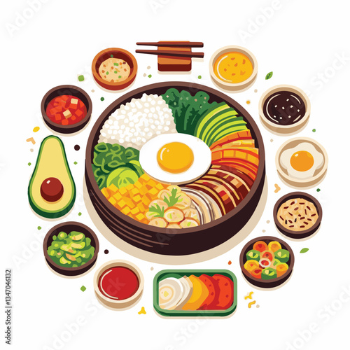 bibimbap, asian, cuisine, meal, healthy, delicious, food, rice, gourmet, korean food, vegetable, cooking, dinner, fresh, colorful, bowl, lunch, traditional, dish, egg, beef, spicy, korean, carrot, mea