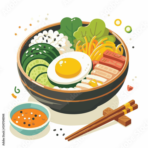 bibimbap, asian, cuisine, meal, healthy, delicious, food, rice, gourmet, korean food, vegetable, cooking, dinner, fresh, colorful, bowl, lunch, traditional, dish, egg, beef, spicy, korean, carrot, mea