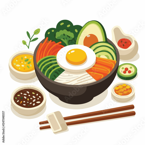 bibimbap, asian, cuisine, meal, healthy, delicious, food, rice, gourmet, korean food, vegetable, cooking, dinner, fresh, colorful, bowl, lunch, traditional, dish, egg, beef, spicy, korean, carrot, mea