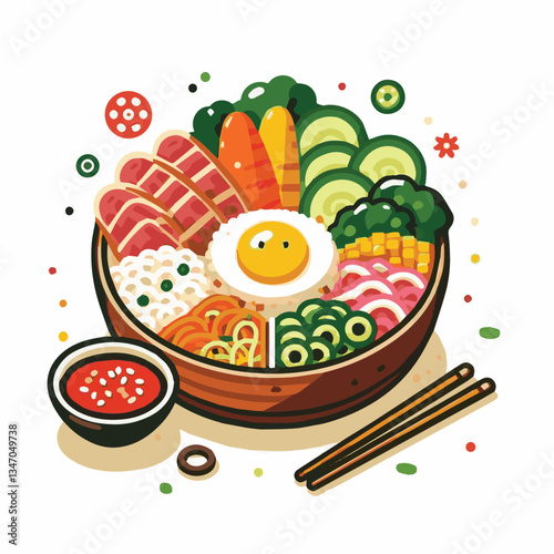 bibimbap, asian, cuisine, meal, healthy, delicious, food, rice, gourmet, korean food, vegetable, cooking, dinner, fresh, colorful, bowl, lunch, traditional, dish, egg, beef, spicy, korean, carrot, mea